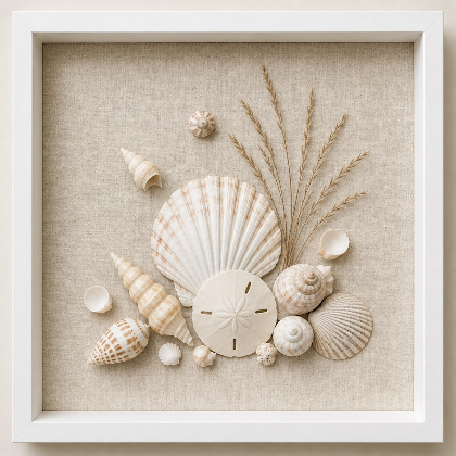Sea Shell Shadowbox Art Class