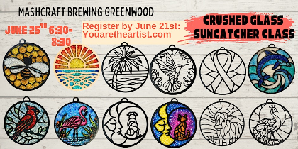 Crushed Glass Suncatcher Class