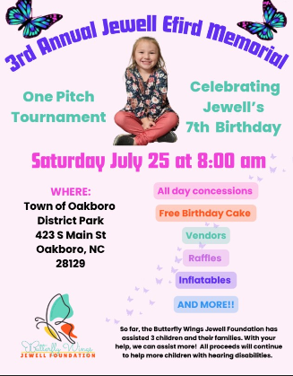 3rd Annual Jewell Efird Memorial