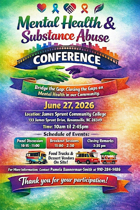 FREE Mental Health & Substance Abuse Conference - Kenansville, NC