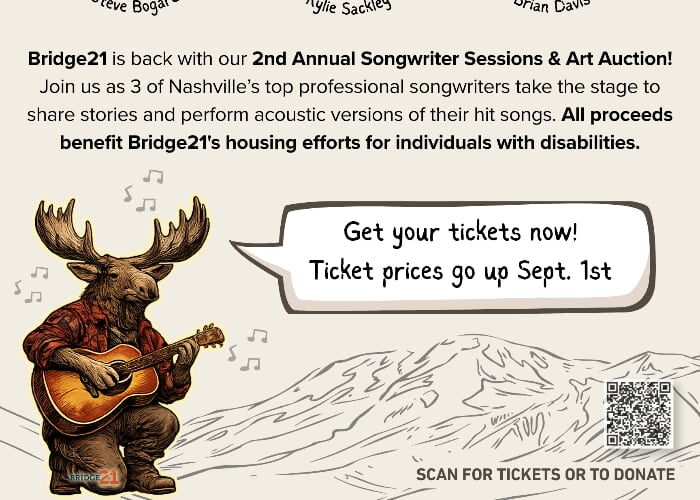 Bridge21 Presents 2nd Annual Singer Songwriter Sessions & Art Auction