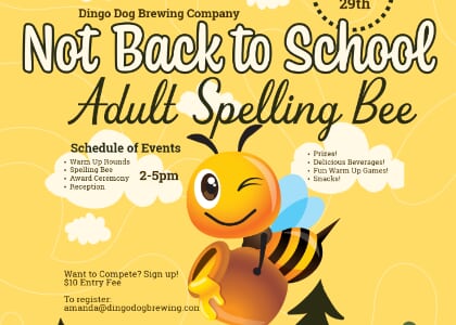 Not Back to School: Adult Spelling Bee at Dingo Dog Brewing Co.