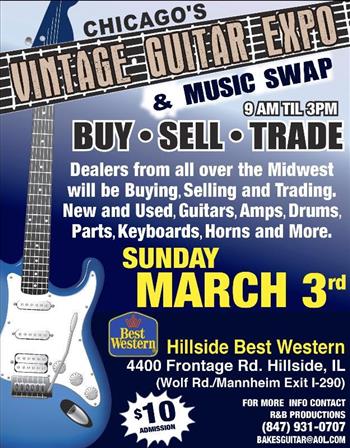 Chicago Vintage Guitar Expo Music Swap Daily Herald Calendar