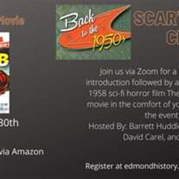 Scary Movie Club The Blob Newsok Events A group of teenagers including cindy campbell and bobby prinze, accidentally hit a man when driving, and dispose of the body, but now they are being stalked by a very recognisable masked killer. the oklahoman