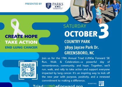 Triad LUNGe Forward 5K Run, Walk and Celebration