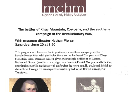 The battles of Kings Mountain and Cowpens in the Revolutionary War.