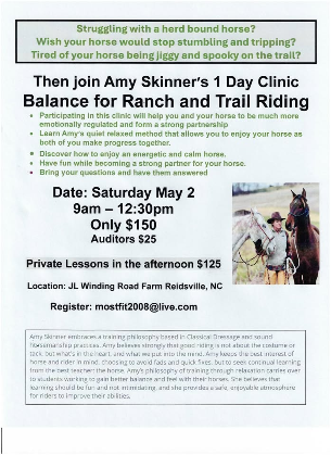 Balance for Ranch and Trail Riding Clinic with Amy Skinner