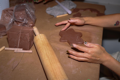 Play With Clay, Collage & Charcoal