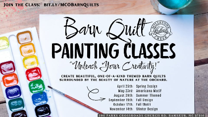 2026 Barn Quilt Painting Classes ~ Across the Seasons
