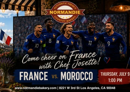 France vs. Morocco at Normandie Bakery