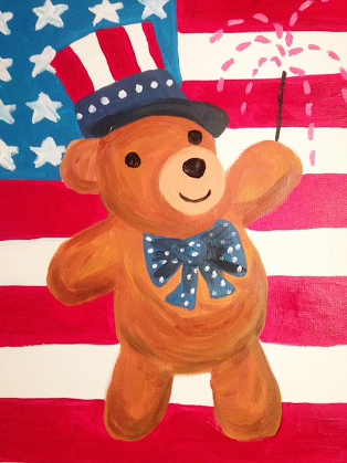 Kids Red White And Blue Bear