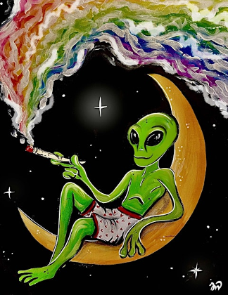 420 Cosmic Puff Paint Class