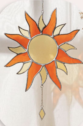 Stained Glass Sun Catcher with Catherine