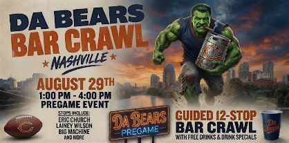 Da Bears Bar Crawl: Nashville Pre-Season