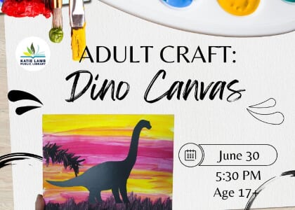 Adult Craft: Dino Canvas Art