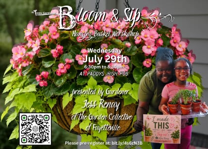 The Tipsy Gardener presents Bloom & Sip Hanging Basket Workshop