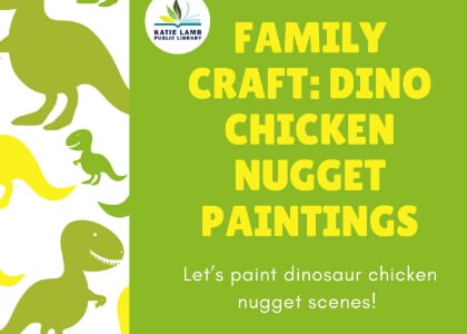 Family Craft: Dino Chicken Nugget Painting