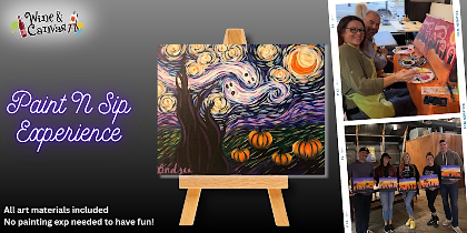 Tampa Paint and Wine - Spooky Starry Night