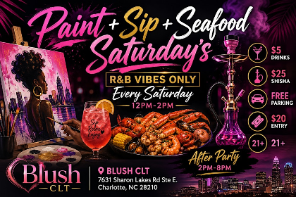 Paint + Sip + Seafood  Saturday's