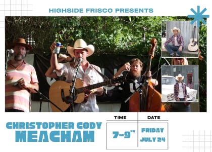 Live music with Christopher Cody Meacham