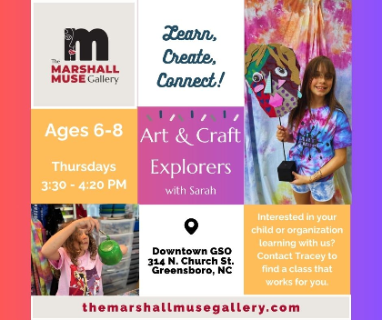 Art & Craft Explorers with Sarah, ages 6-8
