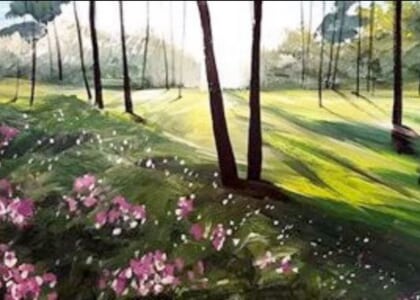 Paint & Sip @ Ruby Sunshine (Downtown): Morning Meadow