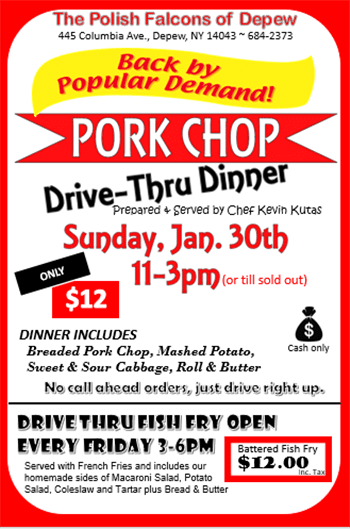 Pork Chop Drive Thru Dinner WIVB Calendar