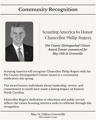 Pitt County Distinguished Citizen Award Dinner Honoring Chancellor Philip Rogers