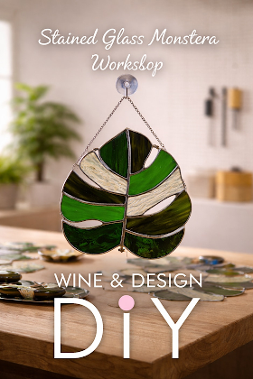 Monstera Leaf Stained Glass Workshop