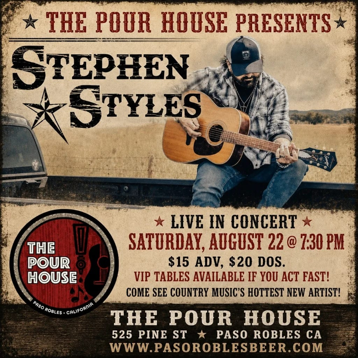 STEPHEN STYLES live at The Pour House in Paso Robles!