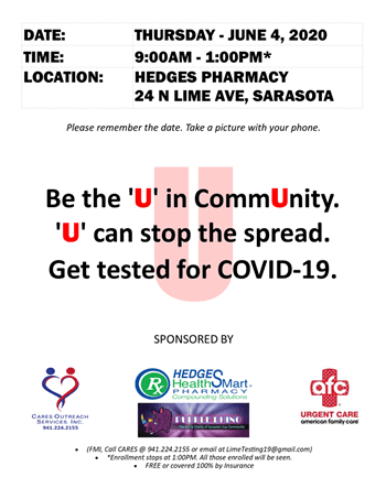 Free Covid 19 Testing Wwsb Mysuncoast Sarasota Events