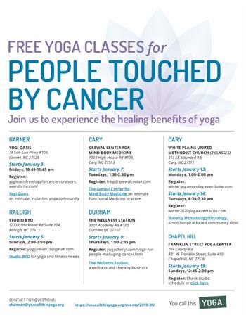 Free Mat Yoga For People Touched By Carrboro Yoga Company Wncn Calendar
