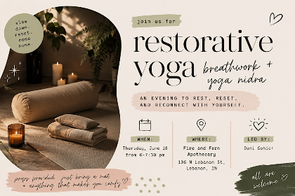 Exhale: Restorative Yoga + Breathwork + Yoga Nidra Meditation
