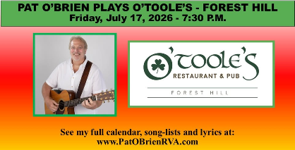 Pat O'Brien Plays O'Toole's - Forest Hill