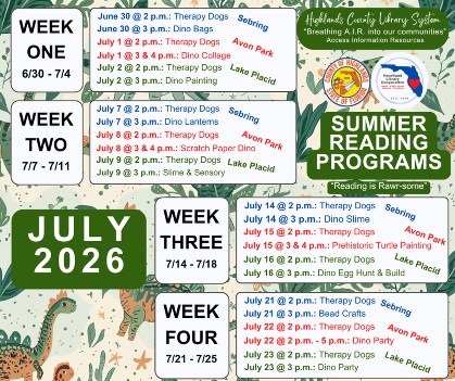 Summer Reading Programs @ Highlands Libraries