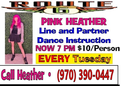 Line Dancing with Pink Heather