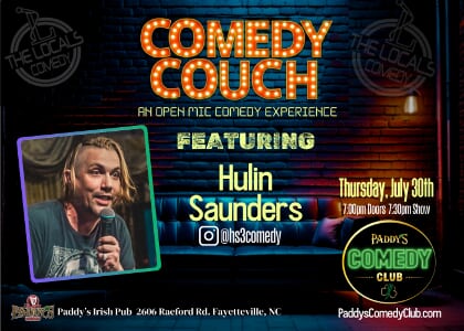 The Comedy Couch with the Locals Comedy and Hulin Saunders