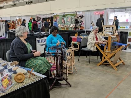 Exhibition Demos: Hands on the Loom: Exploring Spinning and Weaving Techniques