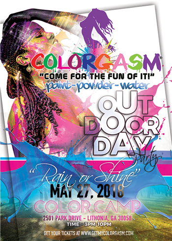 Atlanta Carnival Weekend Colorgasm Outdoor Paint Powder Water Day Party Covington News Calendar