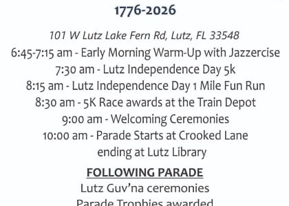 Lutz 4th of July Parade and Celebration- Let Freedom Ring