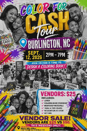 COLOR FOR CASH TOUR 2026: Burlington NC