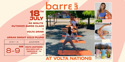 Outdoor barre3 Class at Volta Nations