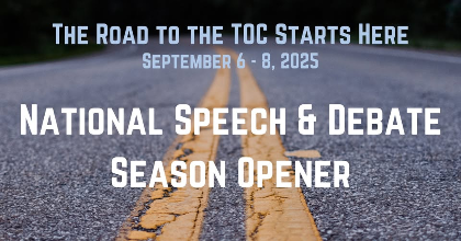 National Speech & Debate Season Opener