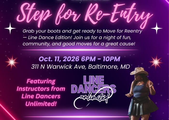 Step 4 Re-entry: A night of line dancing to support of re-entry mediation