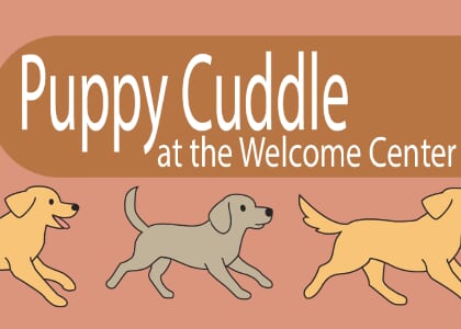 Puppy Cuddle @ the VCF Welcome Center
