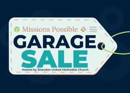 Indoor Charity Garage Sale at Shandon UMC