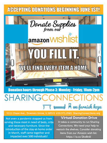Community Event Open For Community New And Gently Used Furniture Household Donations Virtual Donation Drive Wgn Tv Chicago Calendar