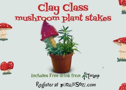 Clay Class - Mushroom Plant Stakes