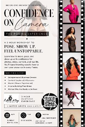 Confidence on Camera w/Moon King: Posing and Confidence Workshop