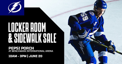 Tampa Bay Lightning Post Season Equipment Sale